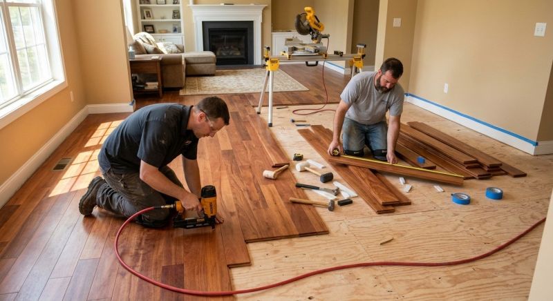 Cherry Floor Installation in Hanover, PA