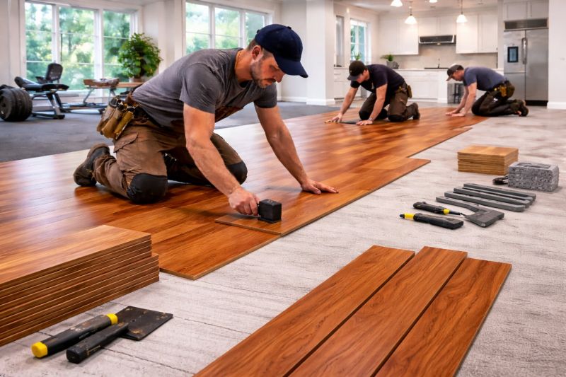 Cherry Floor Installation in Marriottsville, MD